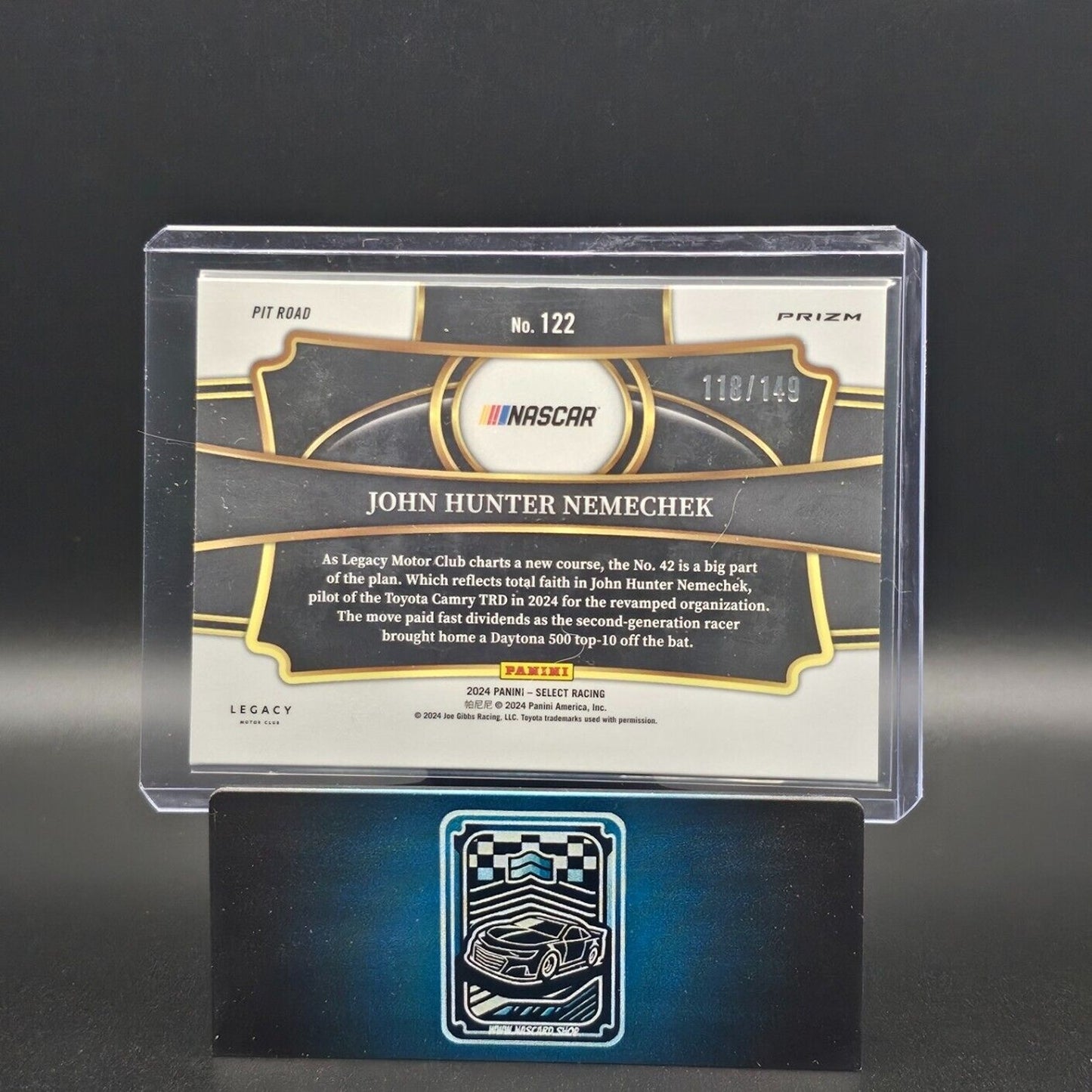 2024 Panini Select - Pit Road Red And Blue Prizm #122 John Hunter Nemechek /149 - NASCARD.shop