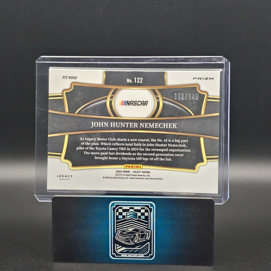 2024 Panini Select - Pit Road Red And Blue Prizm #122 John Hunter Nemechek /149 - NASCARD.shop