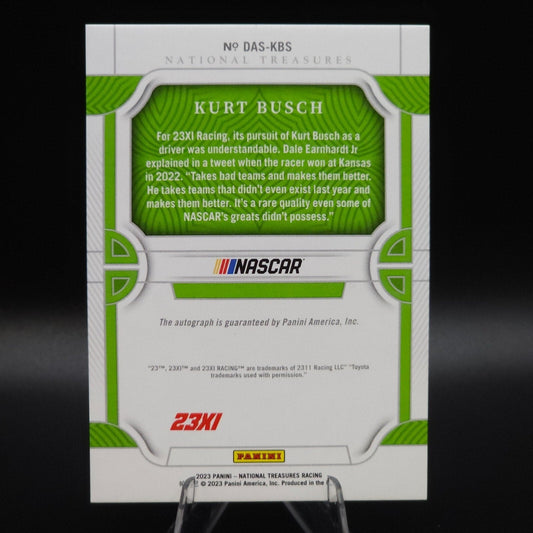 2023 National Treasures Diamond Anniversary Signatures Silver Kurt Busch /15 - NASCARD.shop