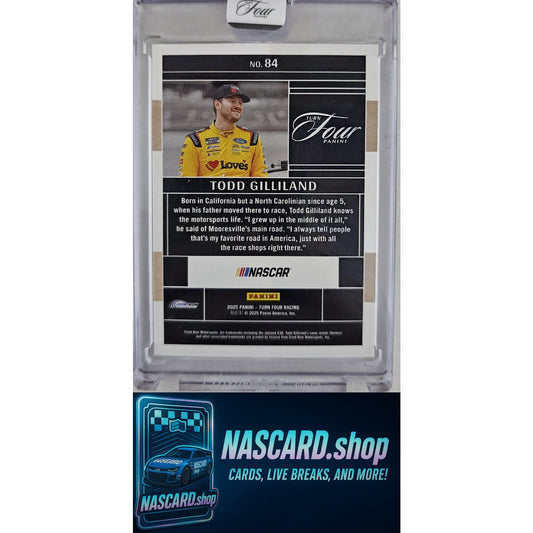 2025 Panini Turn Four #84 Todd Gilliland Red #/25