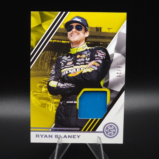 2020 Panini Chronicles - Chronicles Swatches Purple #CS-RB Ryan Blaney 25/25 - NASCARD.shop