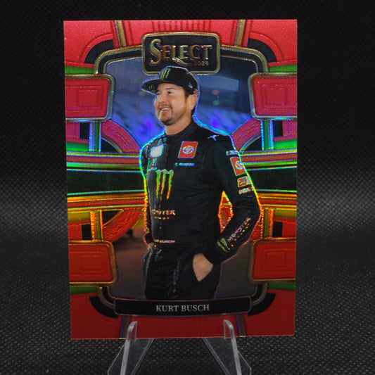 2024 Panini Select Racing Grandstand Red Prizm #37 Kurt Busch 008/149 - NASCARD.shop