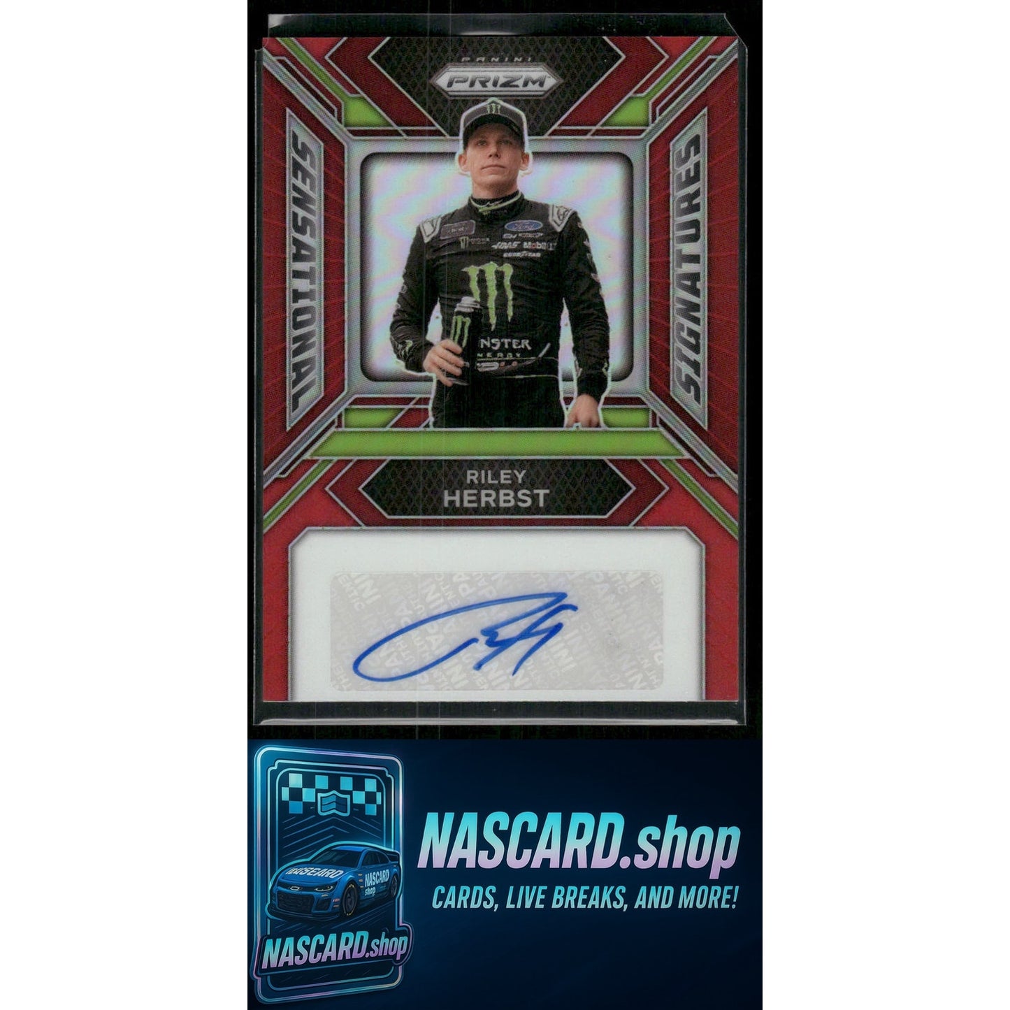 2024 Panini Prizm #SS-RHT Riley Herbst Sensational Signatures Red #/99