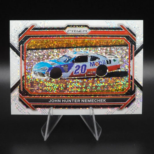 2023 Panini Prizm - Rides John Hunter Nemechek #100 White Sparkle Prizm - NASCARD.shop