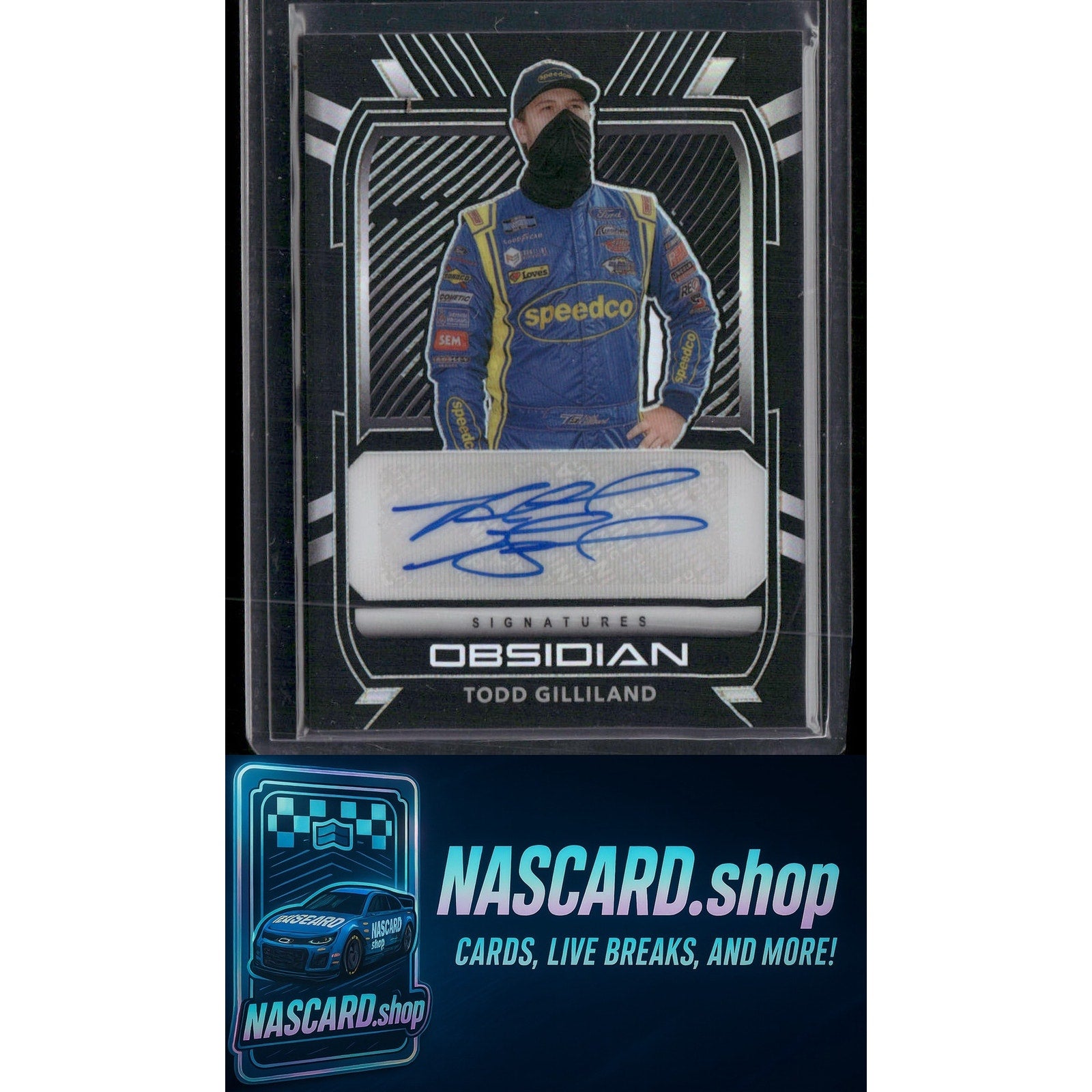 2021 Panini Chronicles #OS-TG Todd Gilliland Obsidian Signatures - NASCARD.shop