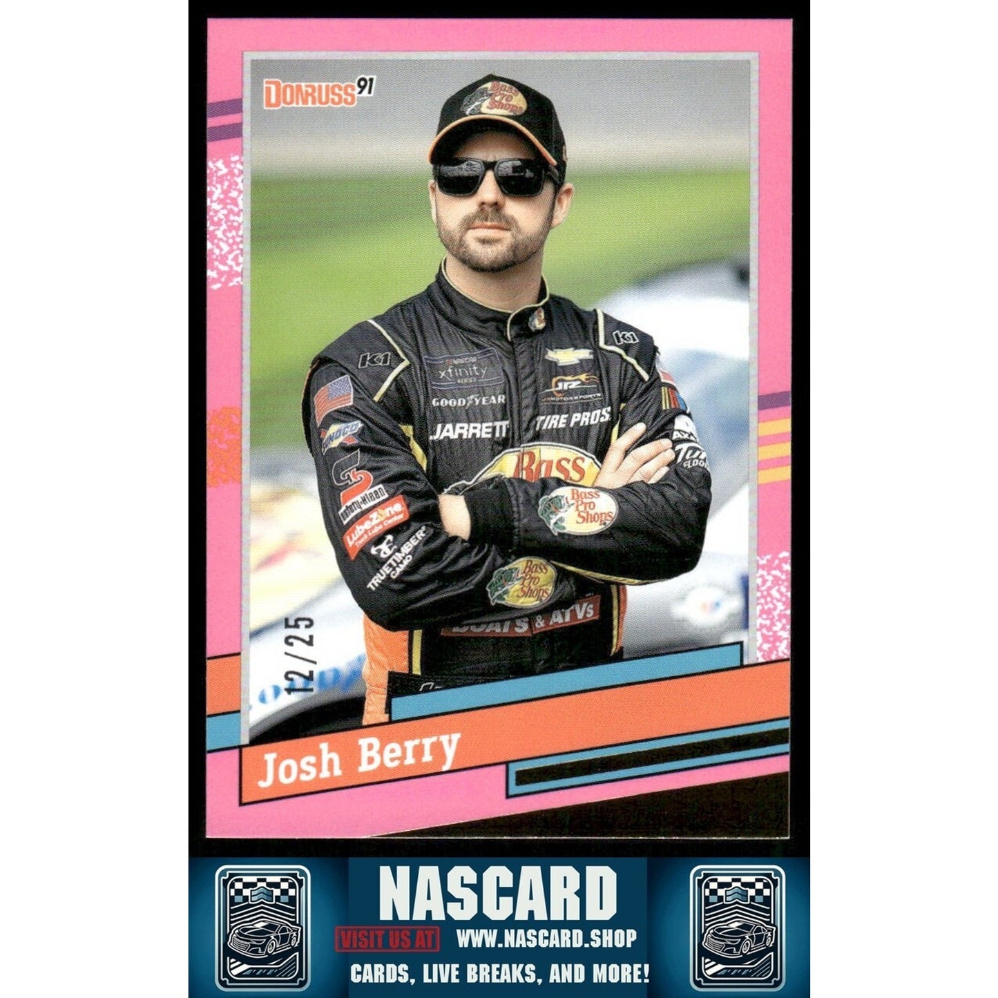 2024 Panini Donruss NASCAR - Retro 1991 Josh Berry #120 Pink /25