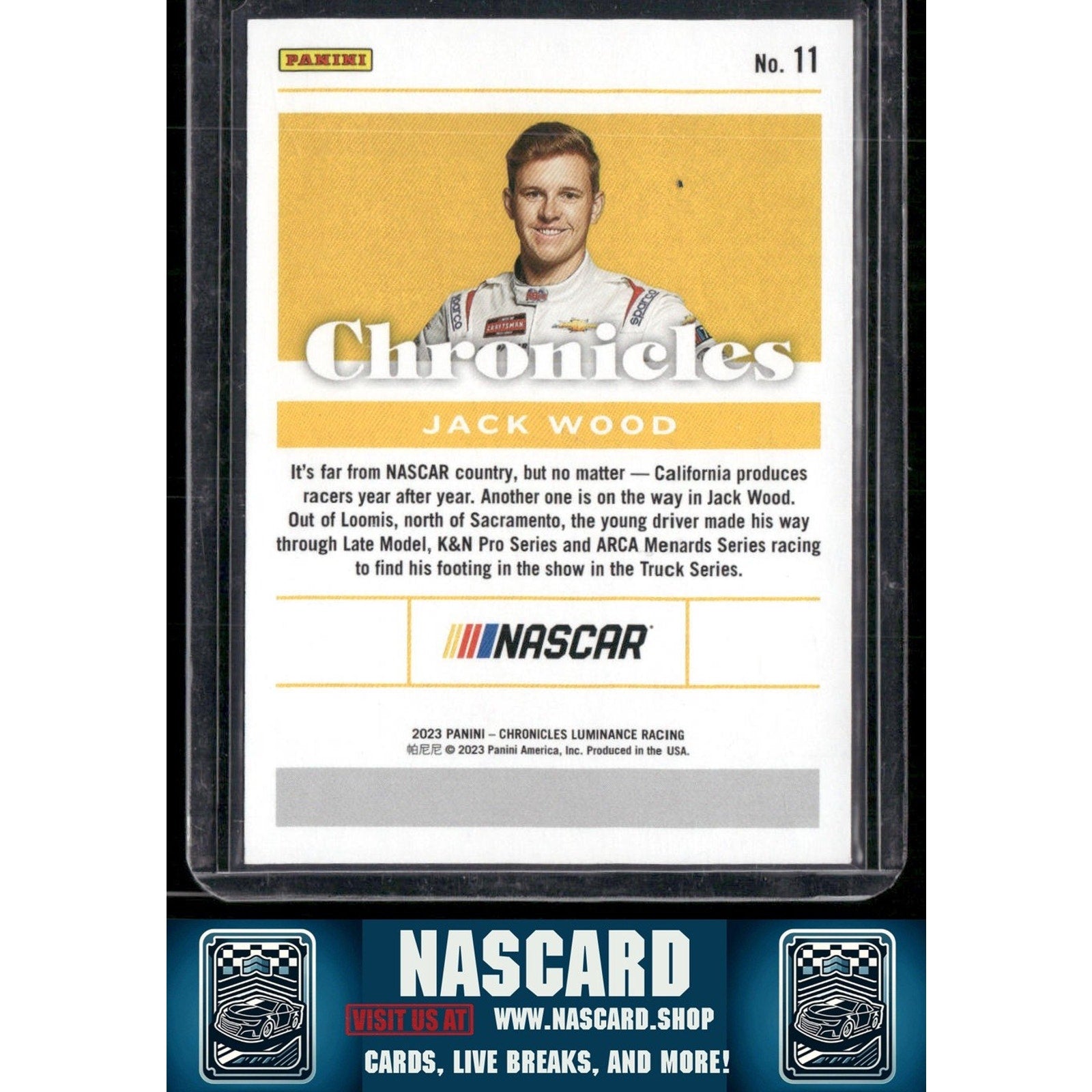 2023 Panini Chronicles #11 Jack Wood Purple #/25 - NASCARD.shop