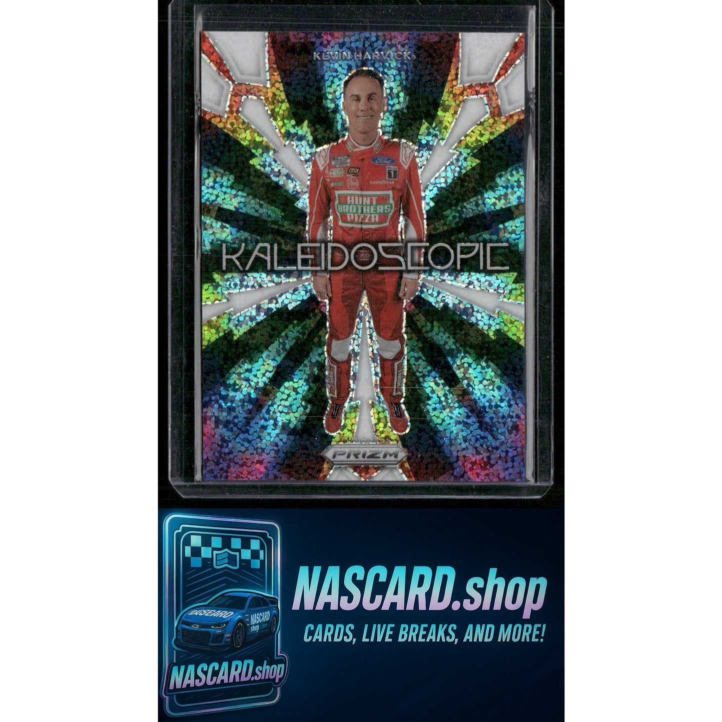 2023 Panini Prizm #K12 Kevin Harvick Kaleidoscopic White Sparkle Prizm