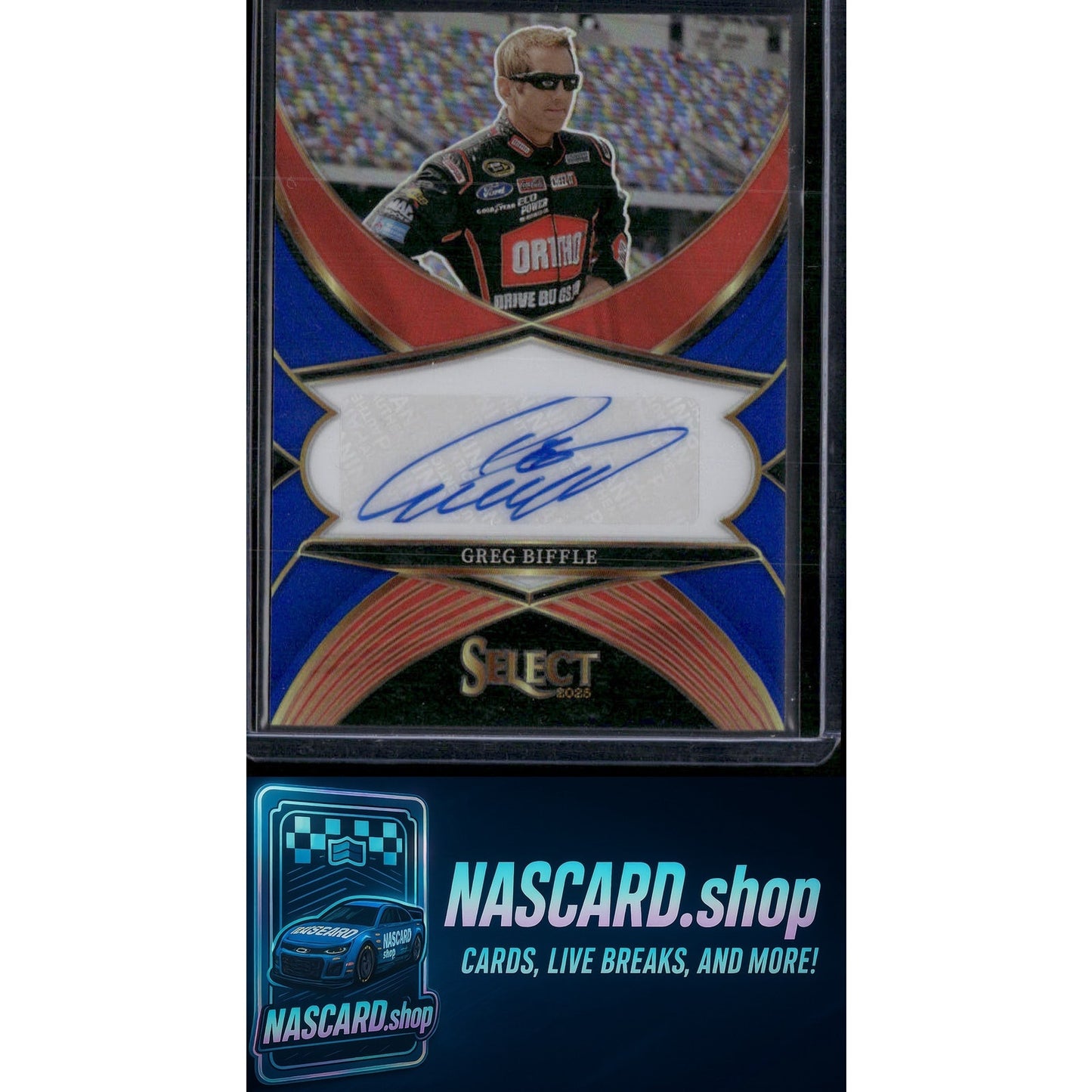 2025 Select Racing #LS-GBF Greg Biffle Legendary Signatures Blue Prizms #/99 - NASCARD.shop