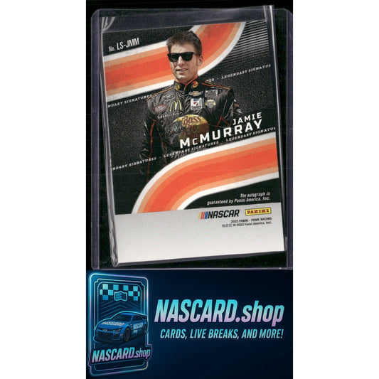 2023 Panini Prime #LS-JMM Jamie McMurray Legendary Signatures Holo Gold #/15 - NASCARD.shop