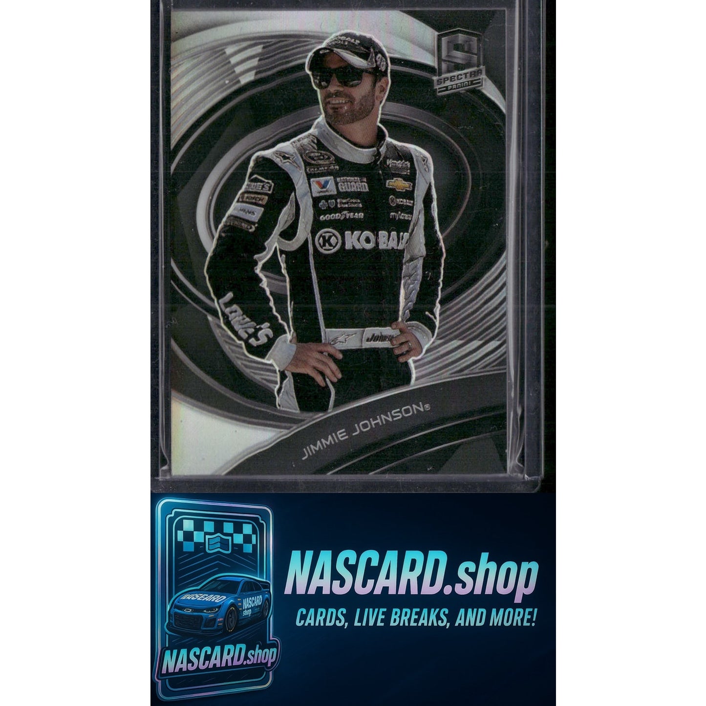 2022 Panini Chronicles #29 Jimmie Johnson Spectra Variation - NASCARD.shop