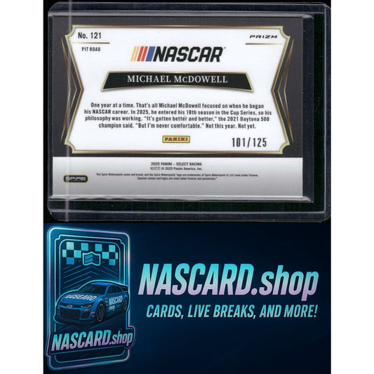 2025 Panini Select #121 Michael McDowell Maroon Prizms #/125