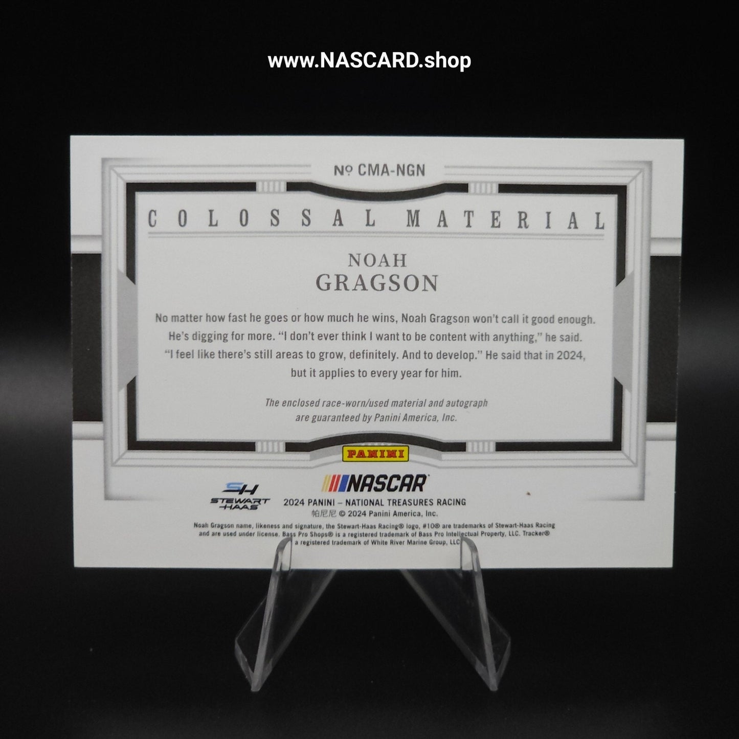 2024 National Treasures Colossal Material Autographs Noah Gragson /49