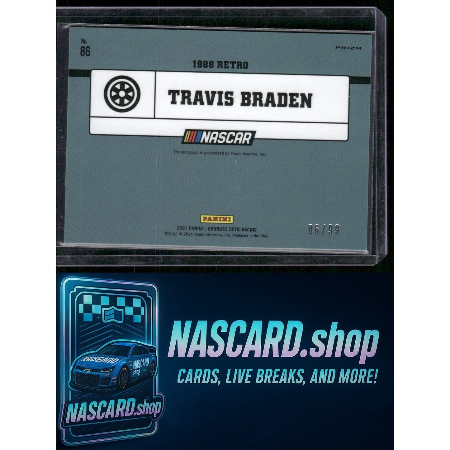 2021 Donruss #86 Travis Braden Optic Signatures Holo #/99