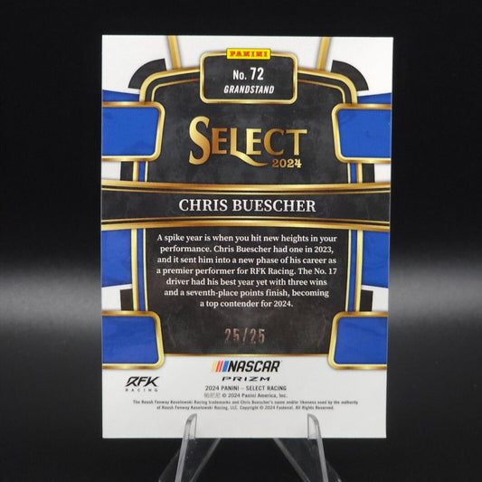 2024 Panini Select Grandstand Tie-Dye Prizm #72 Chris Buescher /25 - NASCARD.shop