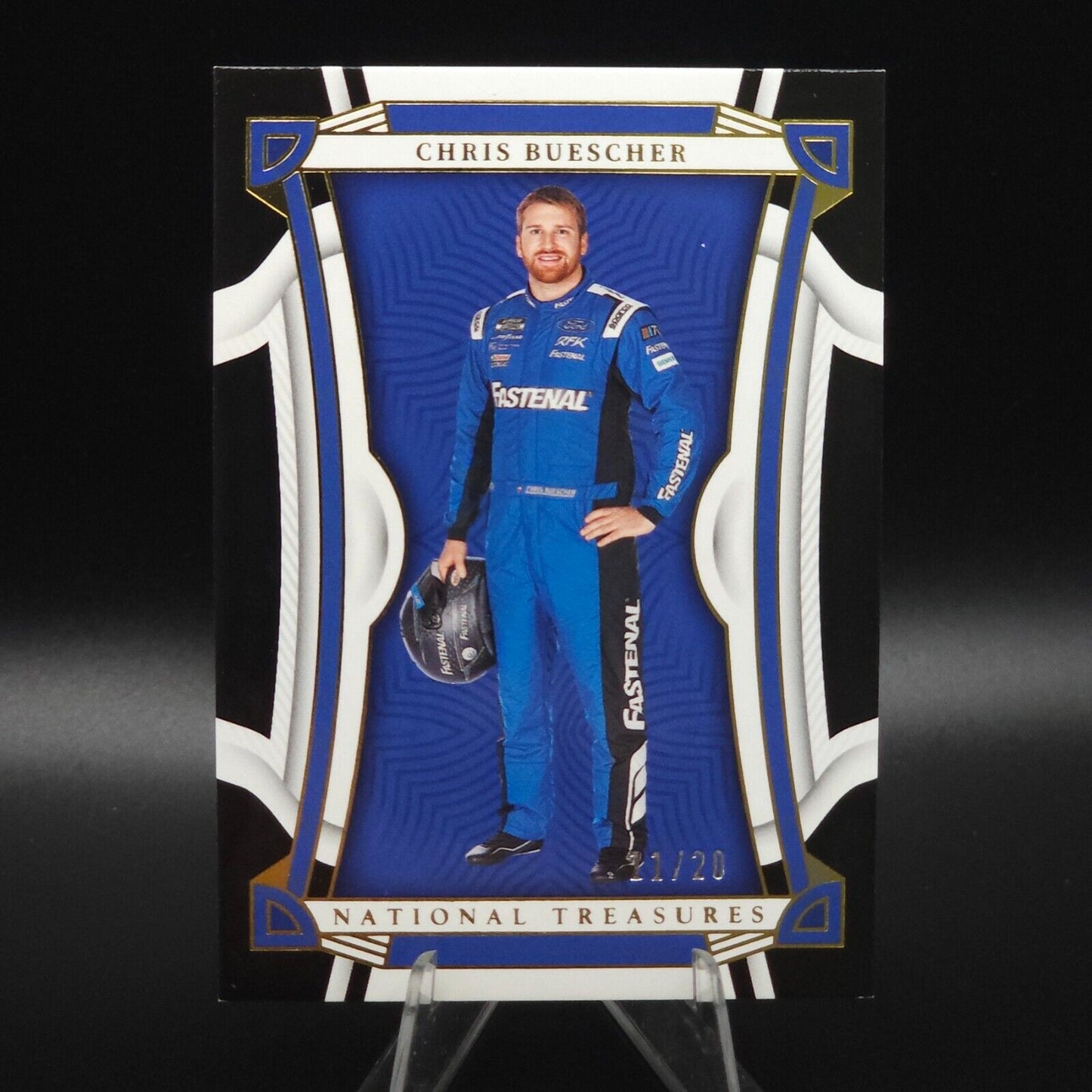 2023 National Treasures Base Midnight #24 Chris Buescher /20