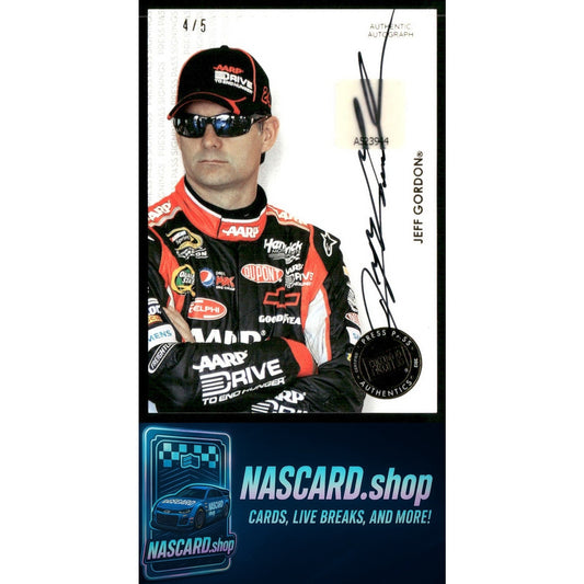 2013 Press Pass Jeff Gordon Press Pass Signings Gold #/5