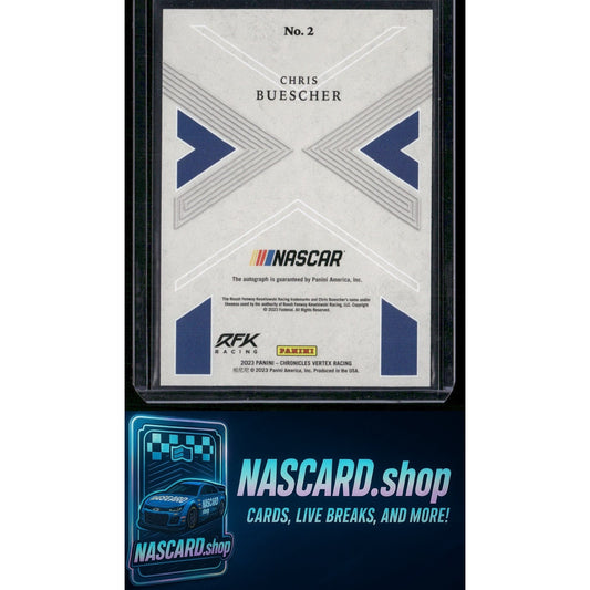 2023 Panini Chronicles #2 Chris Buescher Vertex Purple #/25