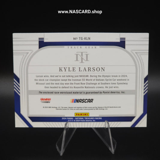 2024 Panini National Treasures Track Gear Holo Gold Kyle Larson /10
