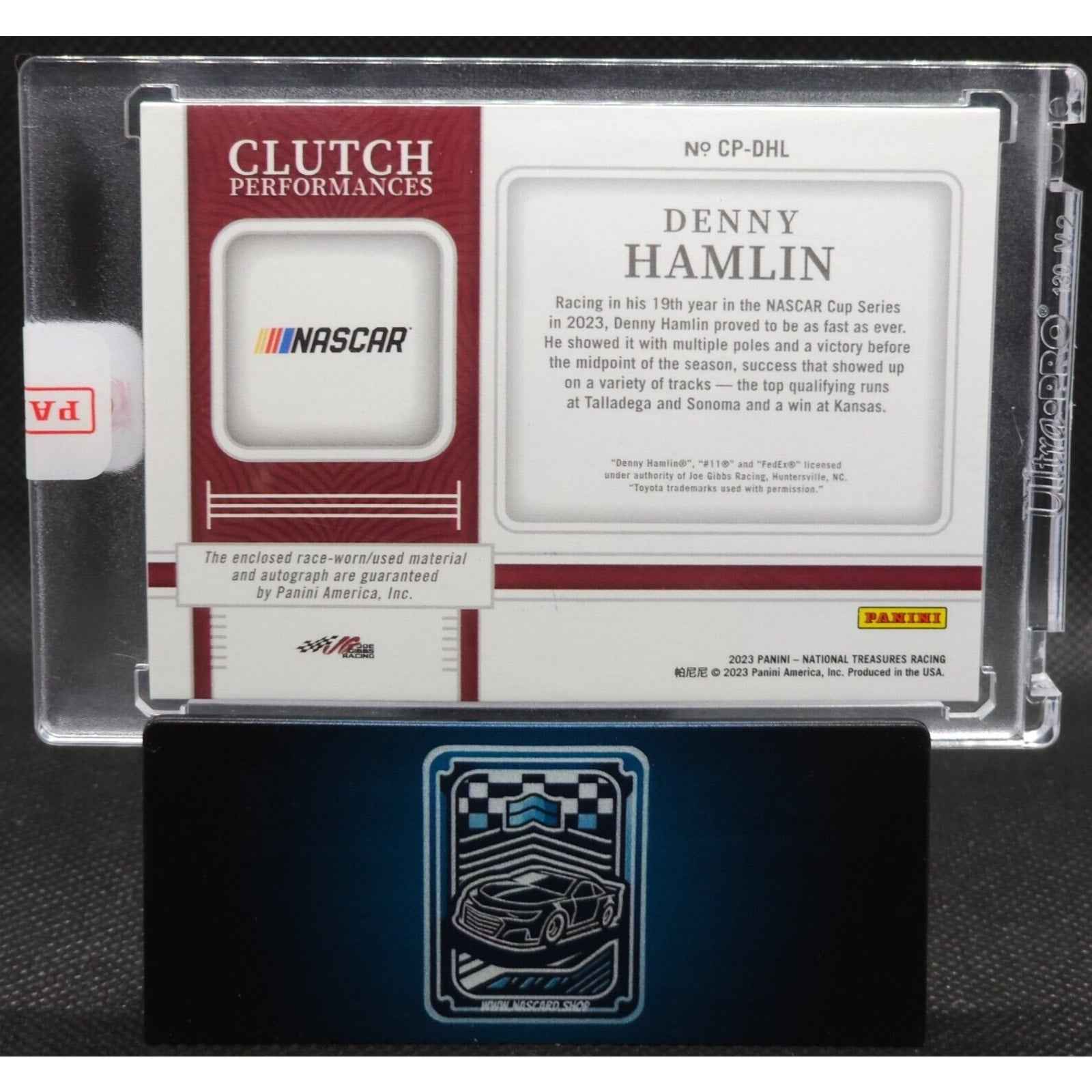 2023 Panini National Treasures Clutch Performances #CP-DHL Denny Hamlin 21/37 - NASCARD.shop