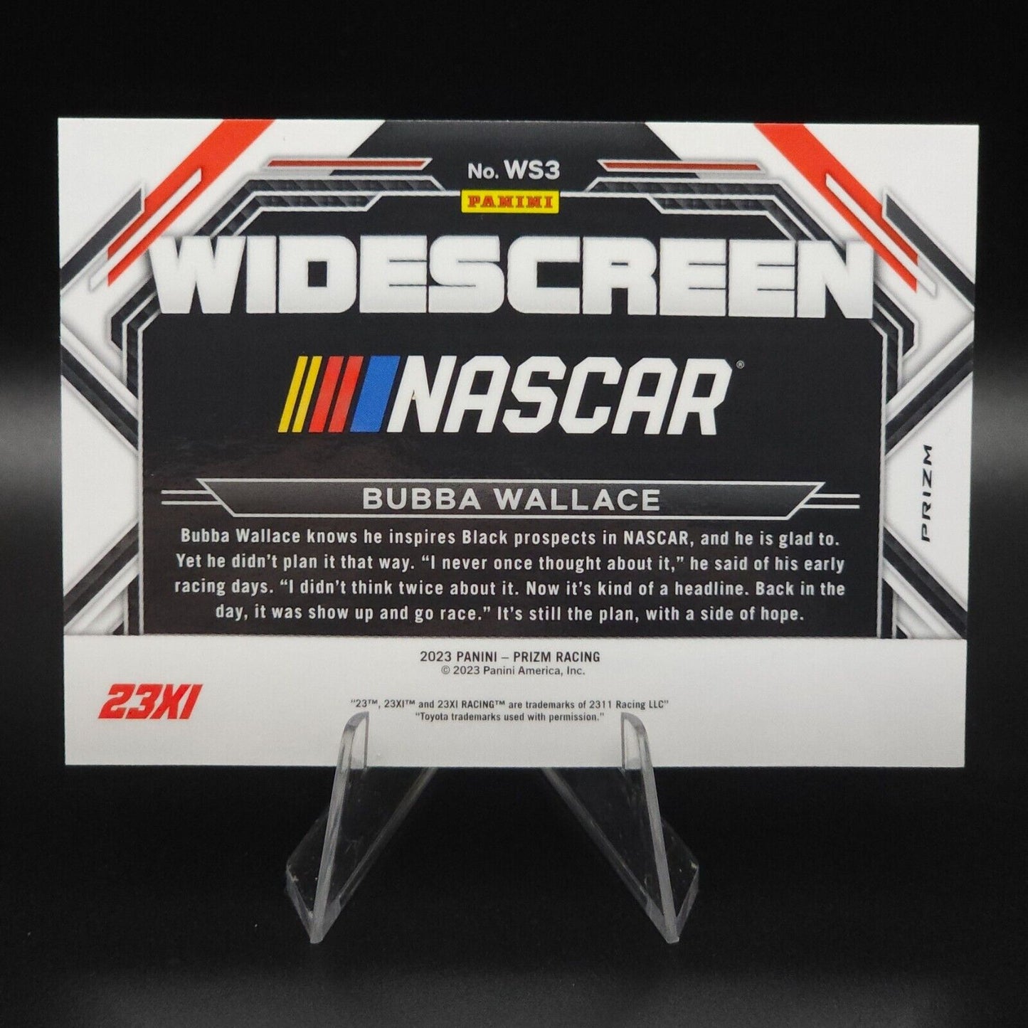 2023 Panini Prizm - Widescreen Bubba Wallace #WS3 White Sparkle Prizm