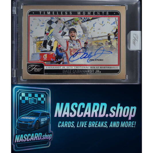 2025 Panini Turn Four #TM-DEJ Dale Earnhardt Jr Timeless Moments #25/25