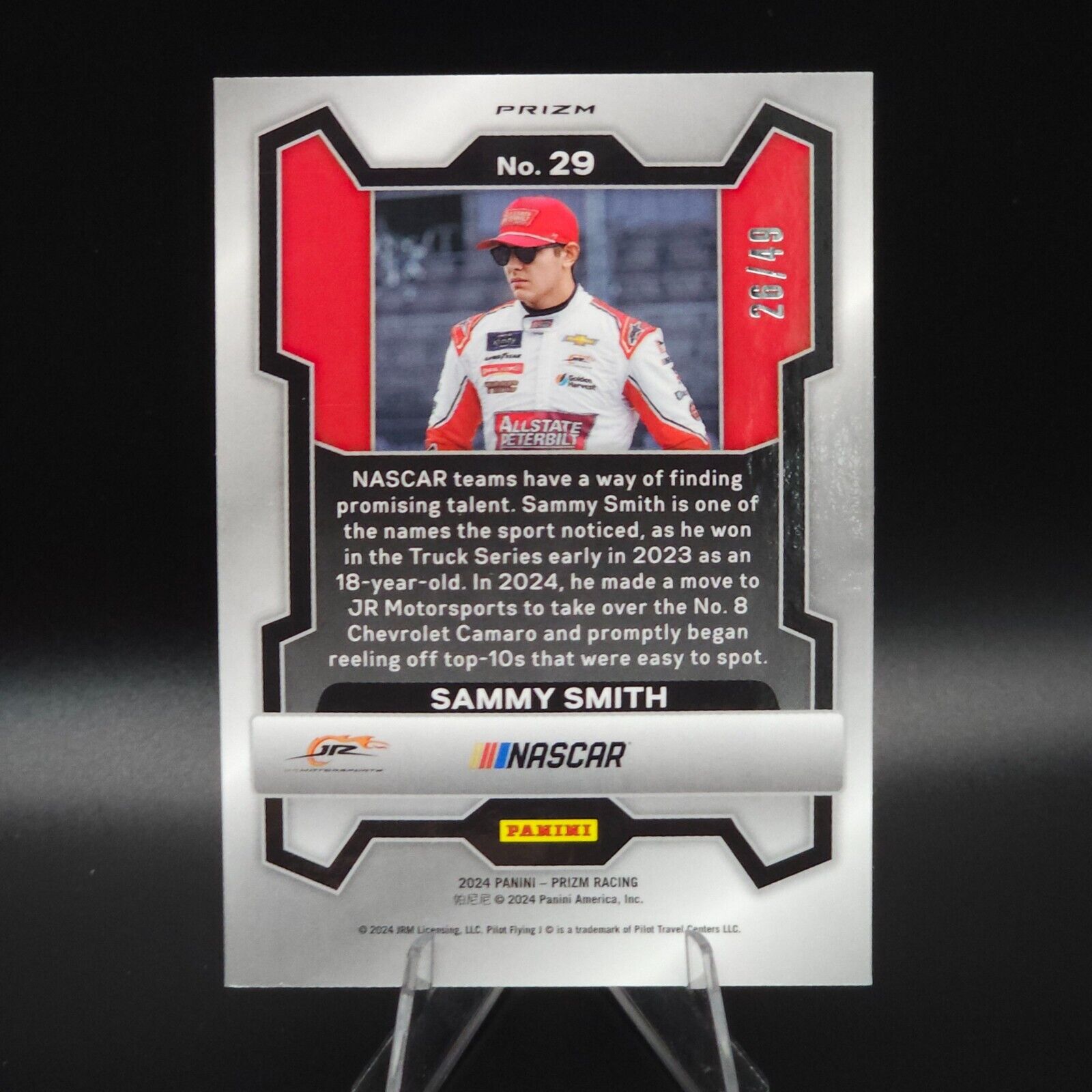 2024 Panini Prizm - Carolina Blue Prizm #29 Sammy Smith /49 - NASCARD.shop