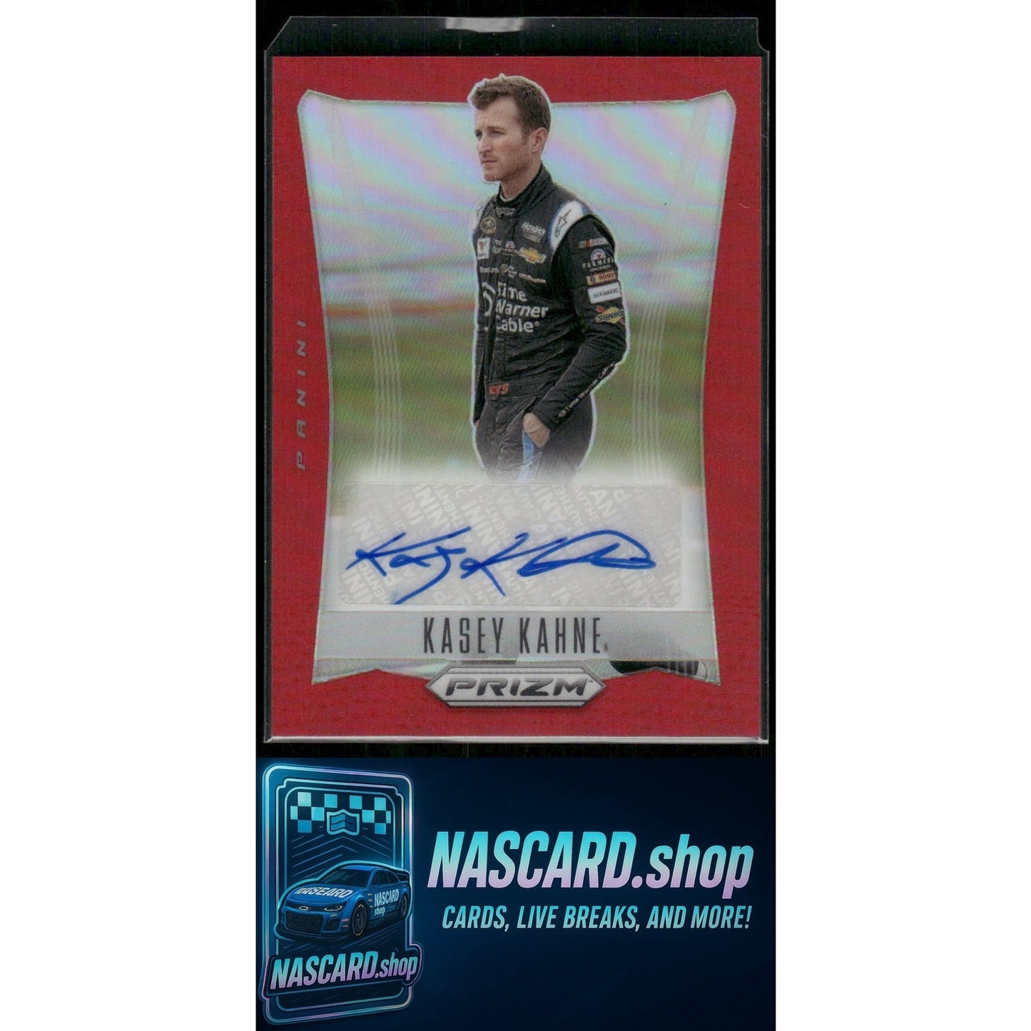 2024 Panini Prizm #TS-KKE Kasey Kahne Throwback Signatures Red #/60
