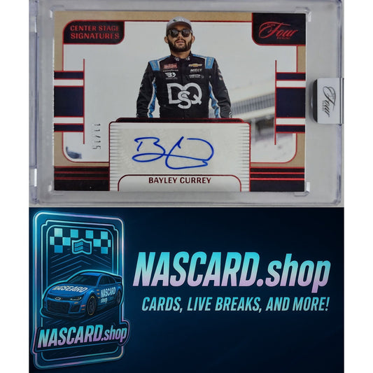 2025 Panini Turn Four #CSS-BCY Bayley Currey Center Stage Signatures Red #/15