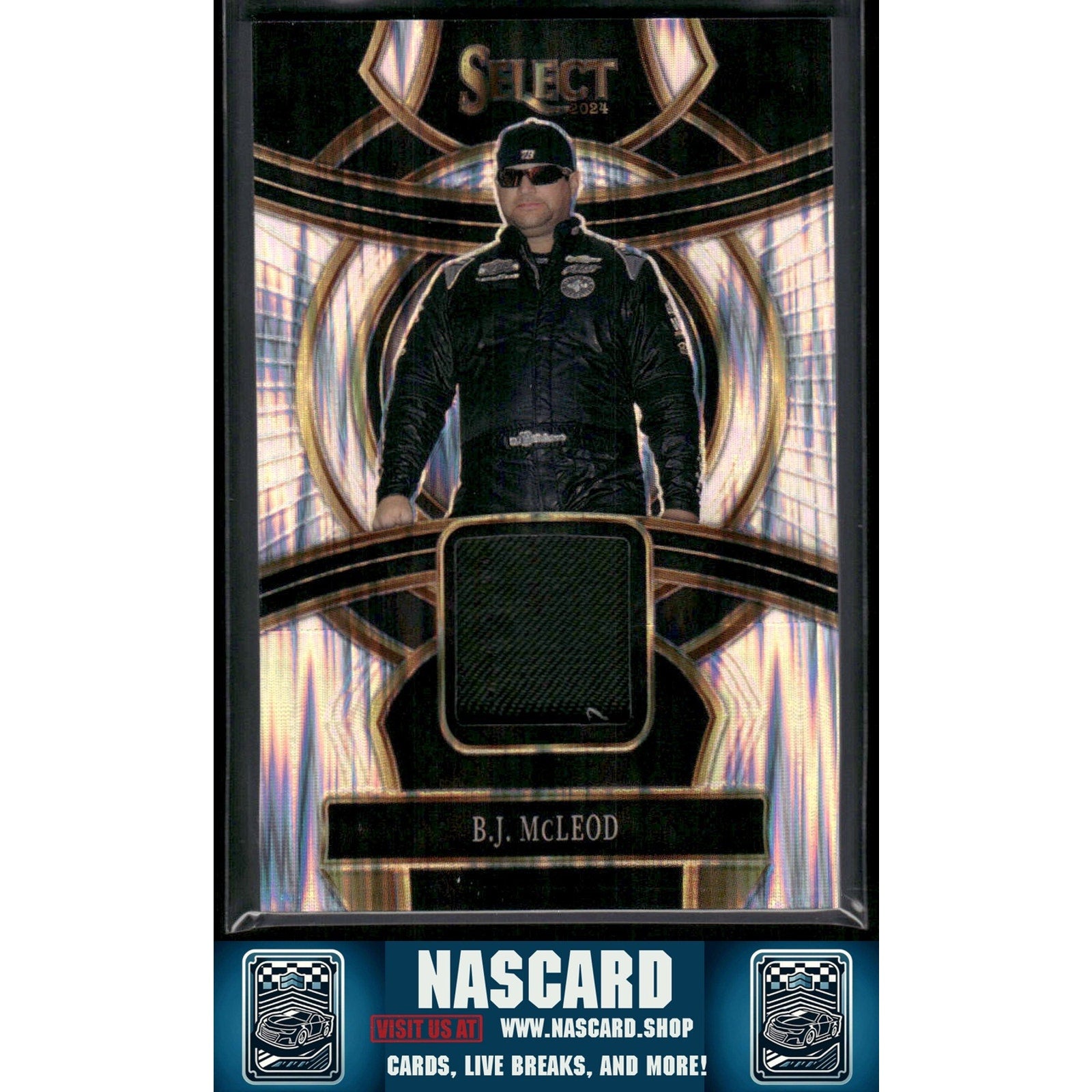2024 Panini Select #SS-BJM B.J. McLeod Selective Swatches Flash Prizms - NASCARD.shop