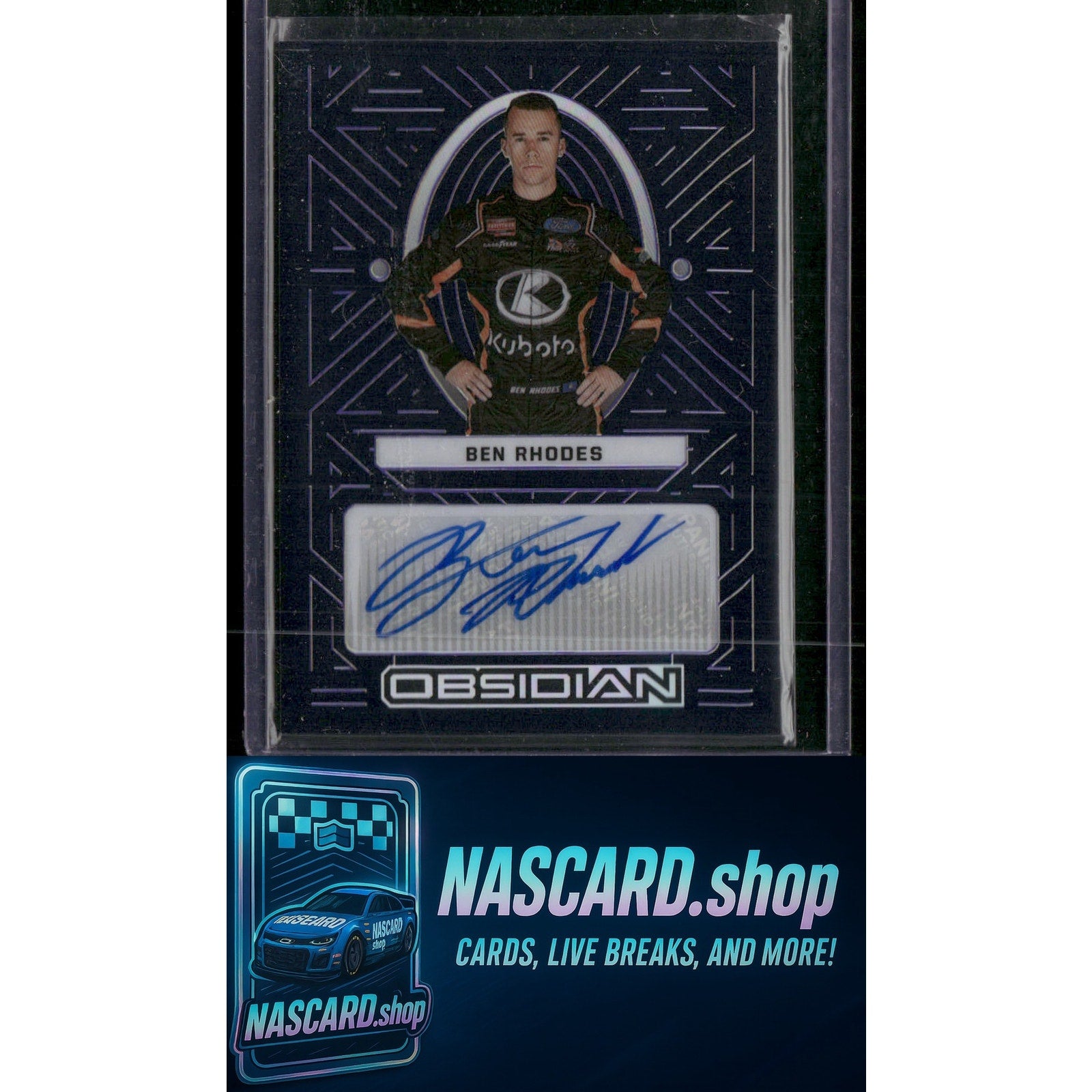 2023 Chronicles Ben Rhodes Obsidian Signatures Electric Etch Purple #/49 - NASCARD.shop