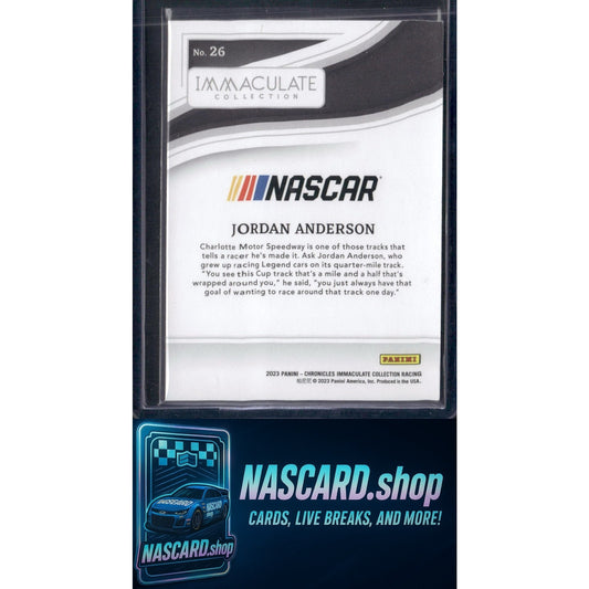 2023 Panini Chronicles #26 Jordan Anderson Immaculate #/99 RC - NASCARD.shop