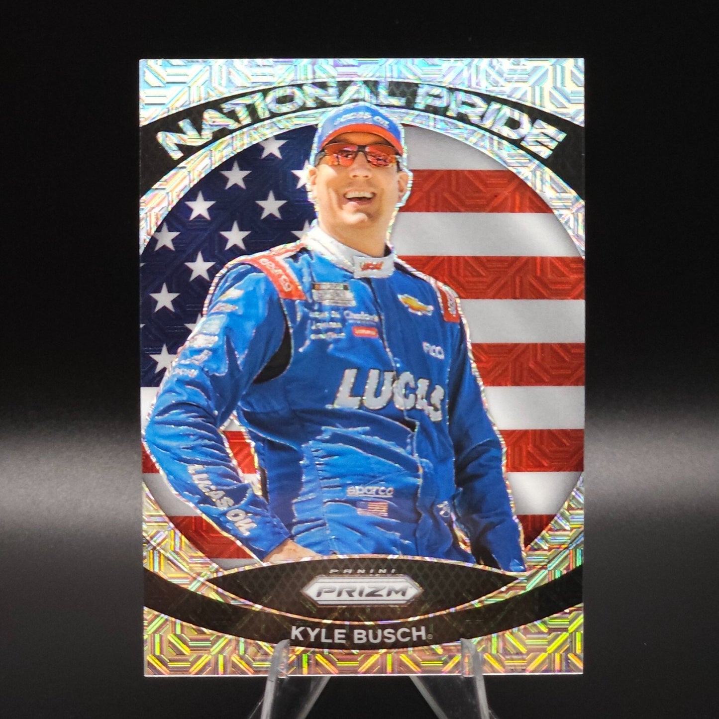 2024 Panini Prizm Racing National Pride Mojo Prizm #4 Kyle Busch /25 - NASCARD.shop