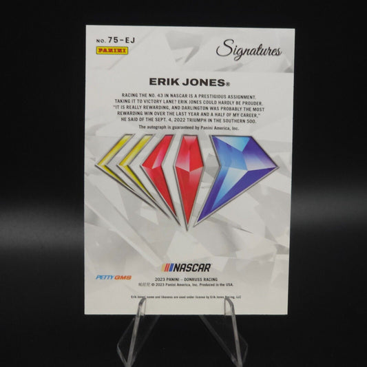 2023 National Treasures NASCAR 75th Anniversary Signatures #75-EJ Erik Jones