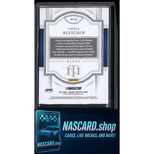 2024 Panini National Treasures #53 Chris Buescher #/49 - NASCARD.shop