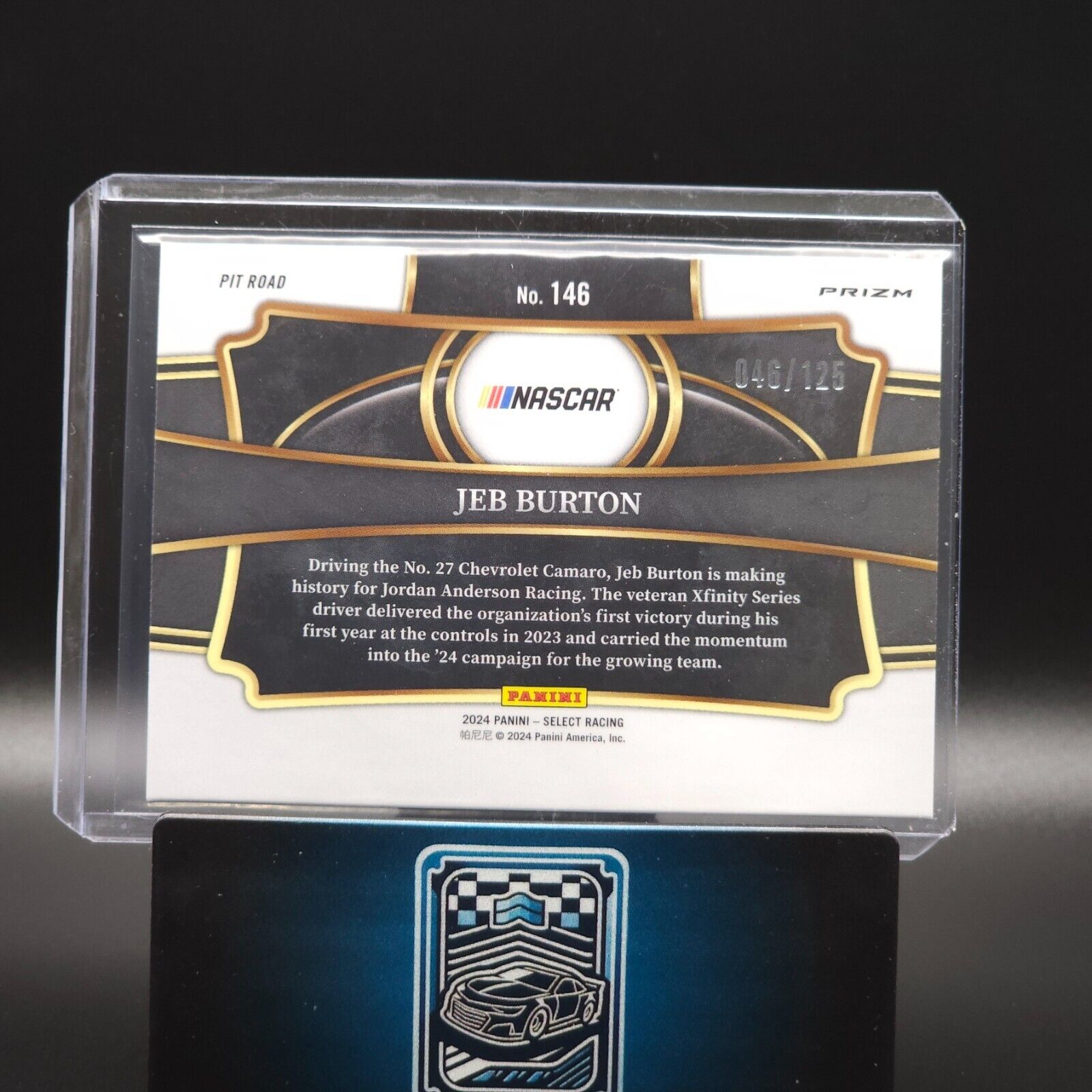 2024 Panini Select - Pit Road Maroon Prizm #146 Jeb Burton /125 - NASCARD.shop
