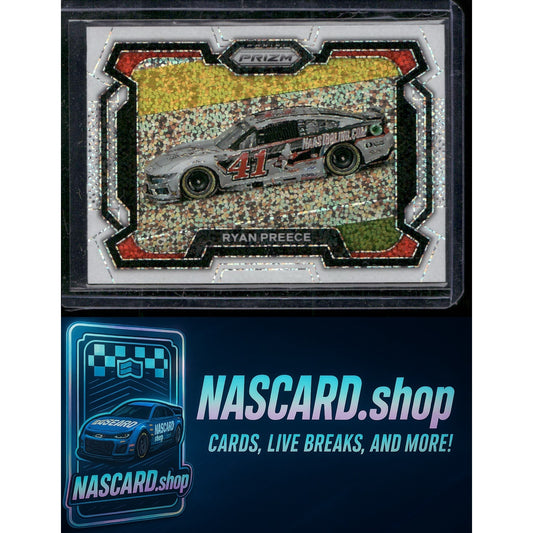 2024 Panini Prizm #40 Ryan Preece White Sparkle - NASCARD.shop