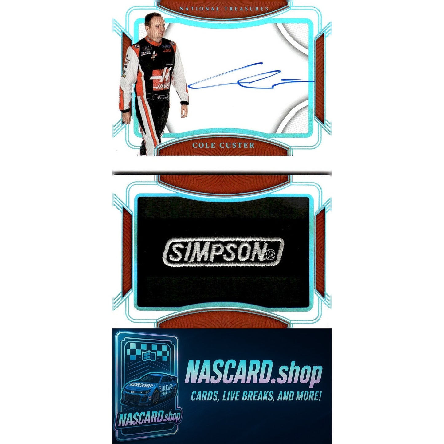 2023 National Treasures Cole Custer Jumbo Shoe Strap Signature Booklet #/2