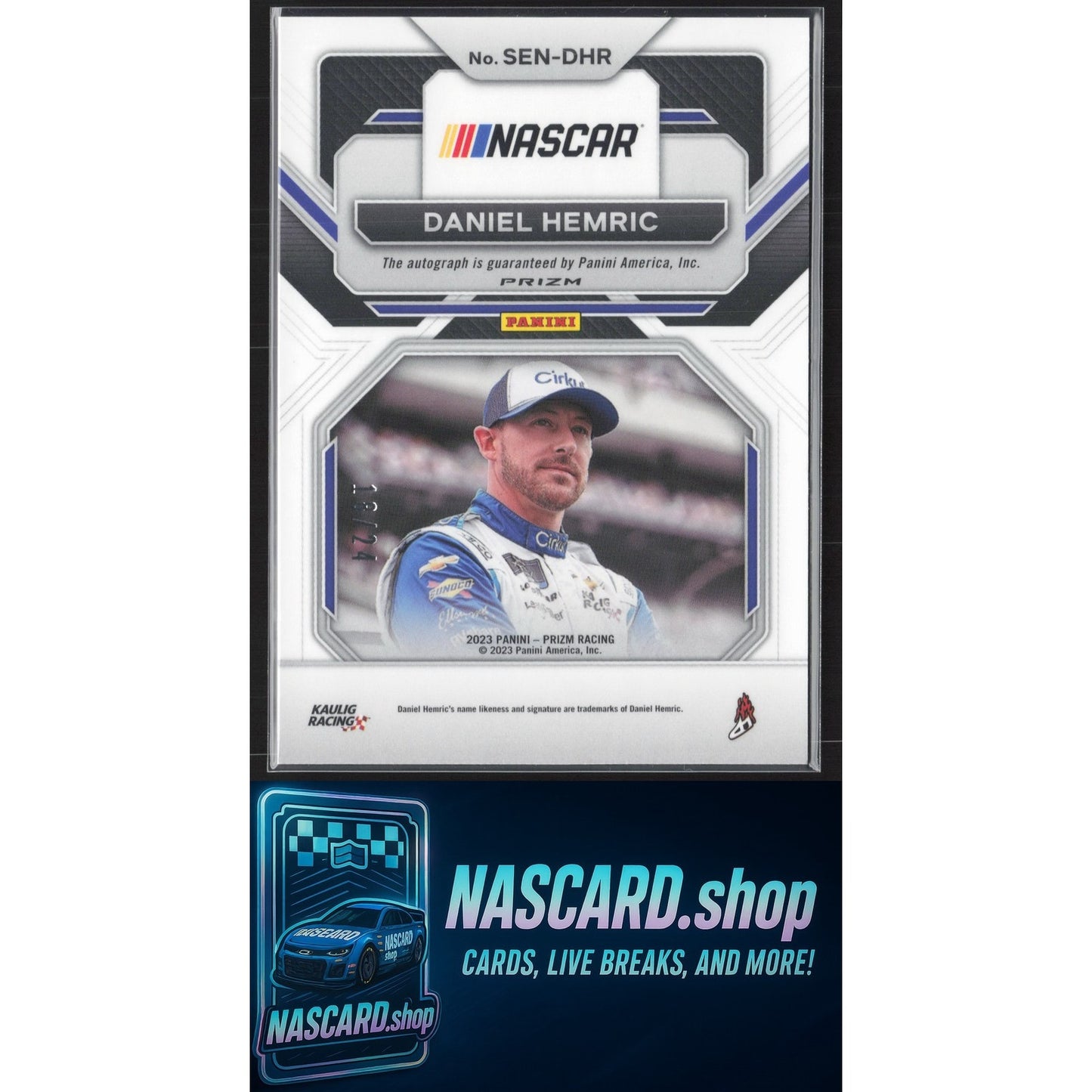 2023 Panini Prizm Daniel Hemric Sensational Signatures Rainbow Prizm #/24