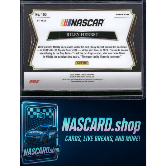 2025 Panini Select #165 Riley Herbst Tri-Color Prizms