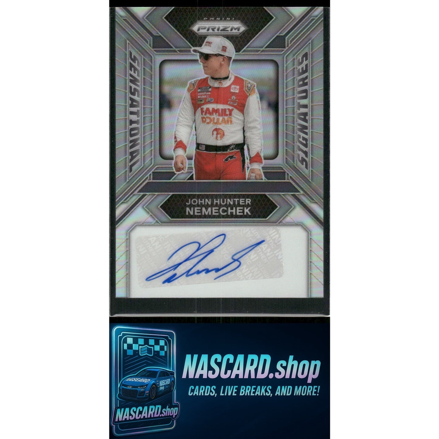 2024 Panini Prizm #SS-JHN John Hunter Nemechek Sensational Signatures