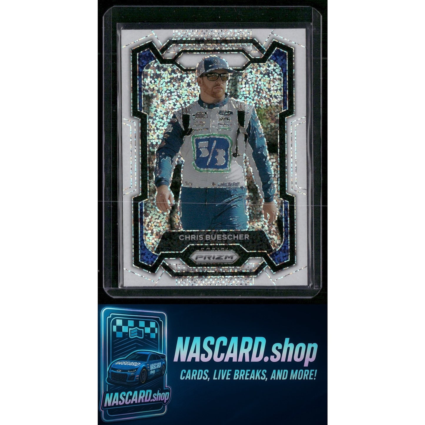 2024 Panini Prizm #79 Chris Buescher White Sparkle