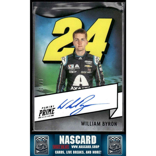 2019 Panini Prime - Prime Number Die-Cut Signatures Black William Byron 04/10 - NASCARD.shop