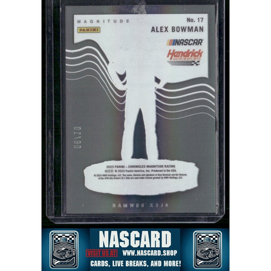 2023 Panini Chronicles #17 Alex Bowman Magnitude Gold #/10 - NASCARD.shop