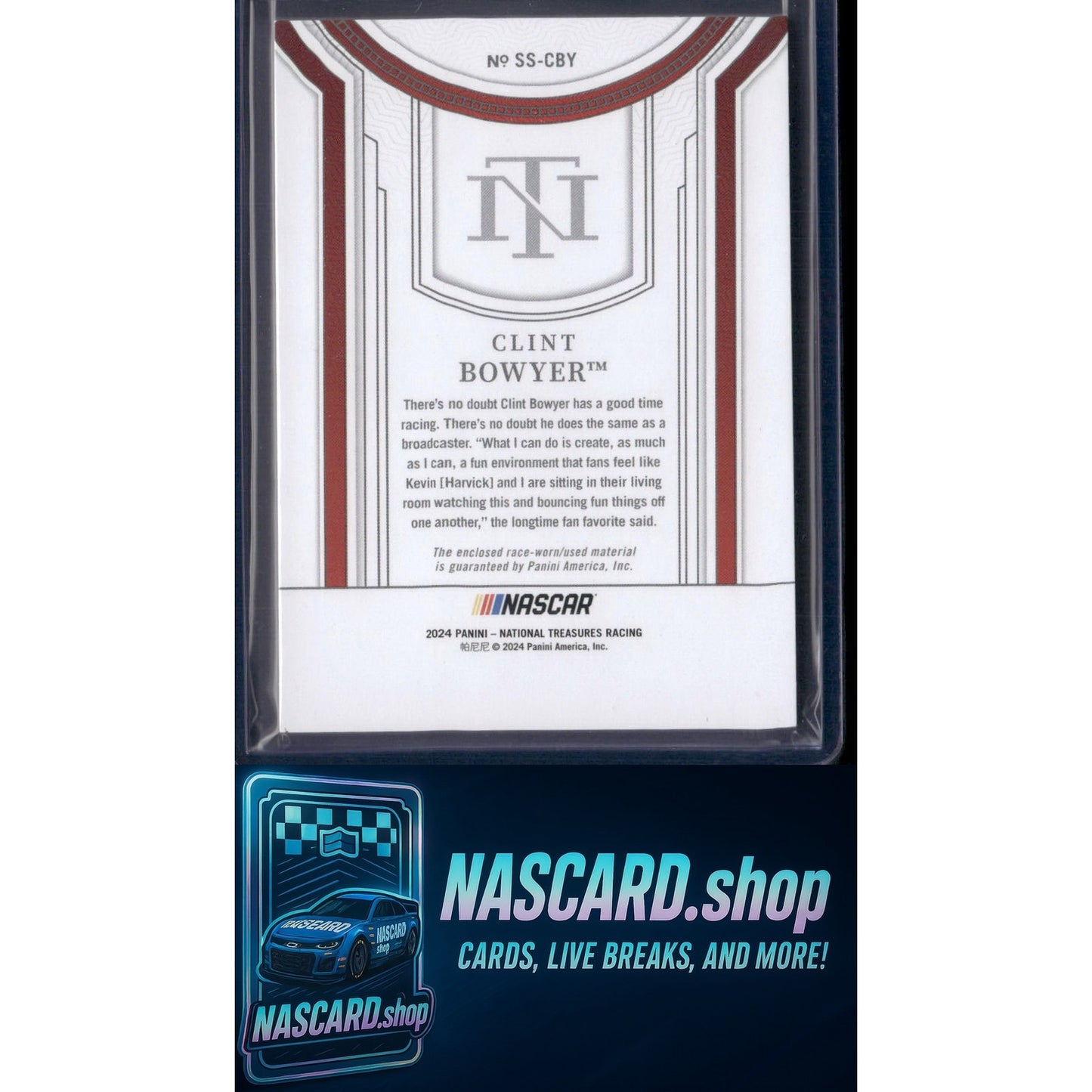 2017 Panini Torque #SSMS-CB Clint Bowyer Silhouettes Sheet Metal Signatures #/25