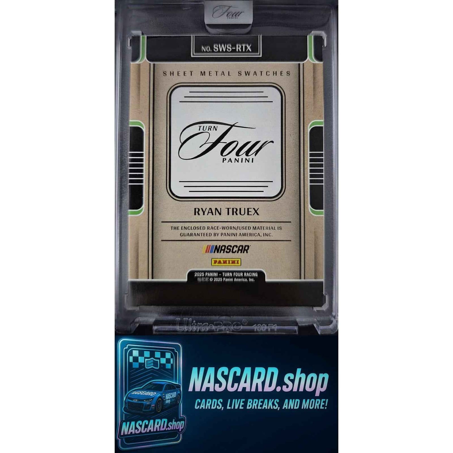 2025 Panini Turn Four #SWS-RTX Ryan Truex Sheet Metal Swatches #/99