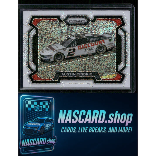 2024 Panini Prizm #96 Austin Cindric White Sparkle - NASCARD.shop