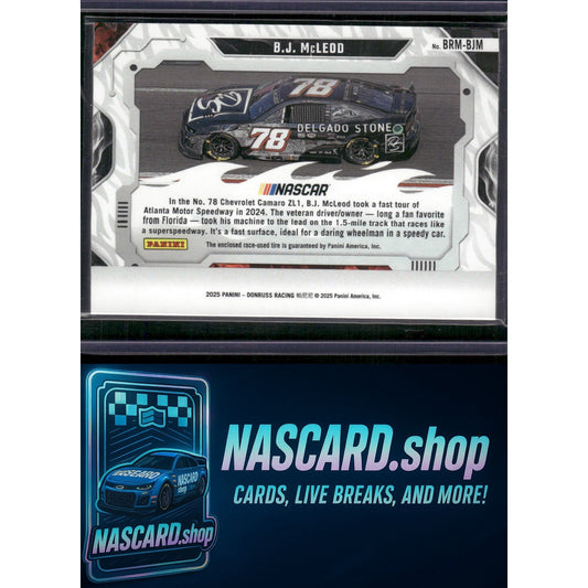 2025 Donruss #BRM-BJM B.J. McLeod Burning Rubber Materials - NASCARD.shop
