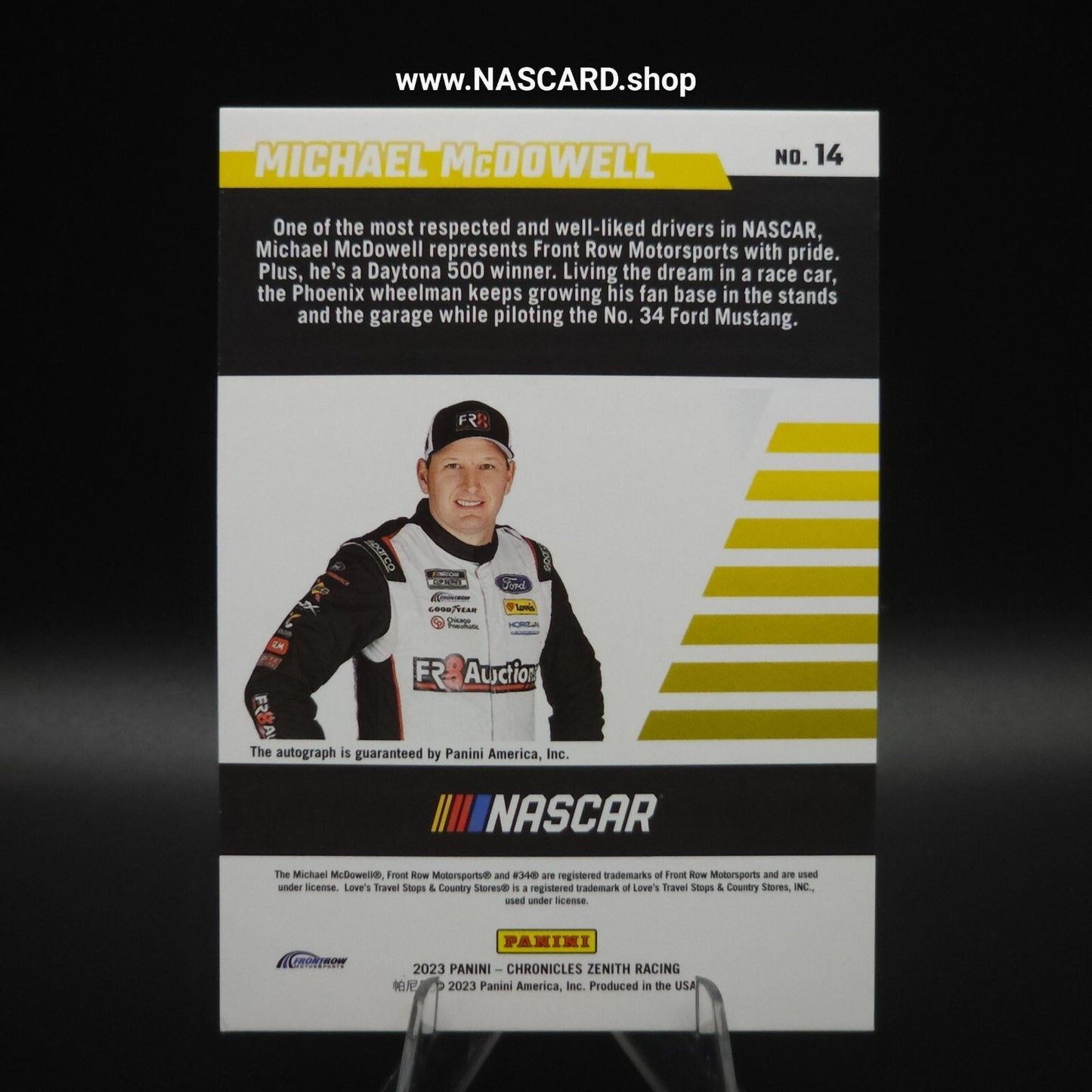 2023 Panini Chronicles - Zenith Autographs Holo SIlver Michael McDowell 10/10 - NASCARD.shop