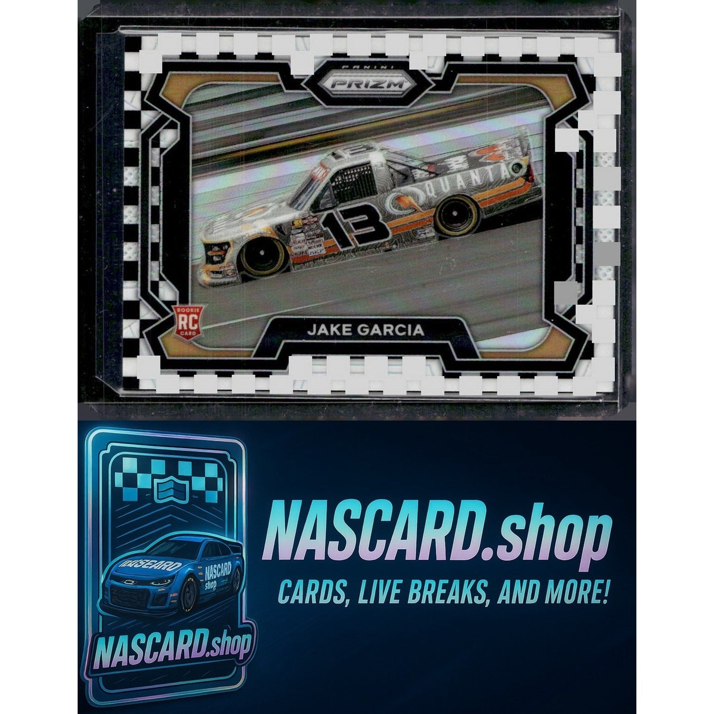 2024 Panini Prizm #49 Jake Garcia Checkered Flag #/75 - NASCARD.shop